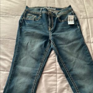 Wallflower Blue Skinny Jeans with Vintage Wash